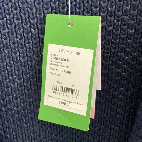 Lilly Pulitzer NWT Navy Sweater Blazer - Picture 6 of 6